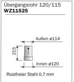 Wochenendangebot Harvia Reduktionsrohr 120/115 Edelstahl