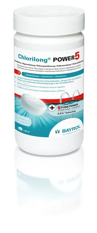 Bayrol Chlorilong® POWER 5 Chlortablette ohne Clorodor Control® Kapsel 1,25 kg Highlight