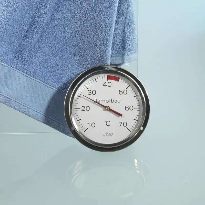 Eliga Thermometer für Dampfbad mit Anschraubrand, wasserdicht Letzte Chance