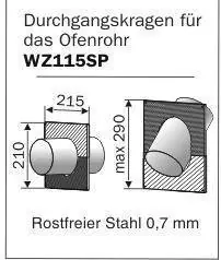Ausverkauf Harvia Ofenrohr Durchgangskragen Edelstahl
