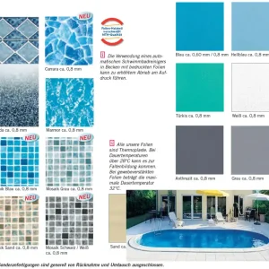 MTH Schwimmbadfolie Ovalformbecken Höhe 1,50m Folienstärke 0,8 mm Meistverkauft
