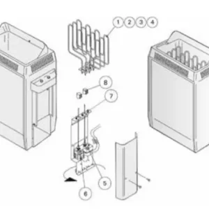 Harvia Heizstab 1500W ZSK-690 f. KIP 3 kW /4,5 kW ,Trendi 4,5 kW Top-Seller