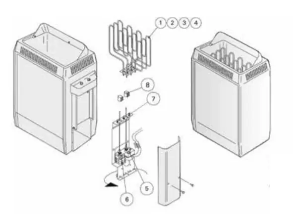 Harvia Heizstab 1500W ZSK-690 f. KIP 3 kW /4,5 kW ,Trendi 4,5 kW Top-Seller