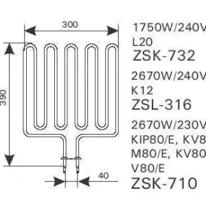 Neu Harvia Heizstab 1750W ZSK-732 f. Profi L20