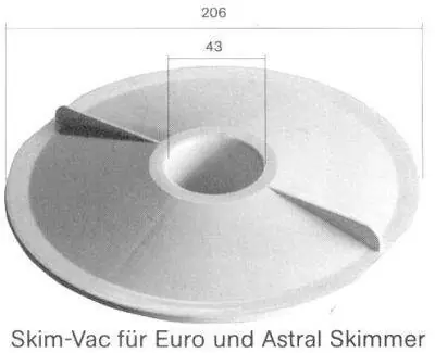 Skim Vac Bodenabsaugplatte für Astral / Swim-tec Skimmer Sofort Bestellen
