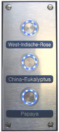 WDT Tasterplatte 4- fach Alu- Kunstoff- Alu 4mm Piezotaster mit Ringbeleuchtung Neue Kollektion