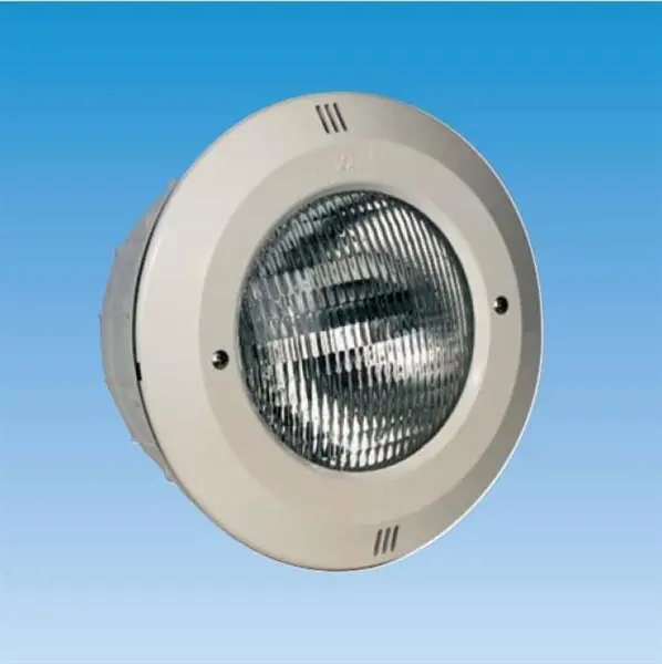 Unterwasserscheinwerfer 300W/12V Folienbecken runder Blende Flansch Edelstahl Aktuell