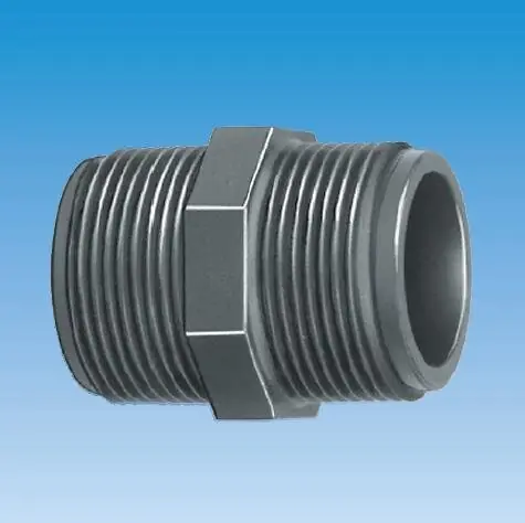 Abverkauf PVC Doppelnippel mit Außengewinde 1 1/4" x 1 1/4"