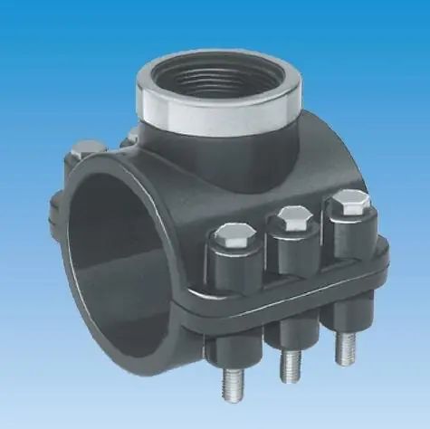 Super-Preis PP-Anbohrschelle d 90 mm x 1/2" mit Innengewinde - verstärkt