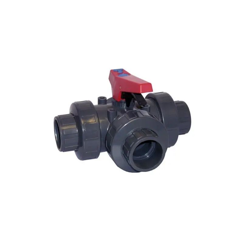 Neue Kollektion CEPEX 3 Wege Kugelhahn d 50 mm mit Klebemuffen