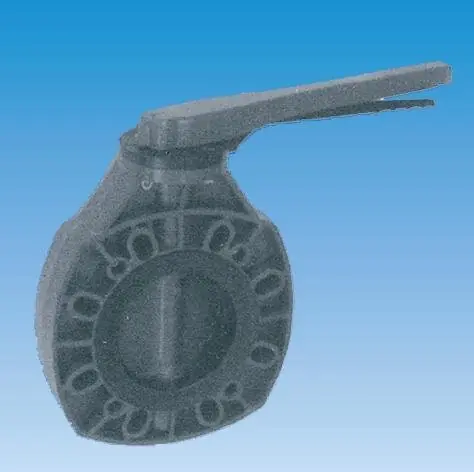 Sofort Bestellen PVC Absperrklappe d 160 mm mit Rastergriff, Dichtung EPDM