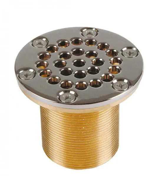 Allfit Rinnenablauf RG 70 mm Gewindelänge mit Rost d 66 mm, G 1 1/2" AG Expressversand