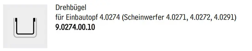 Wibre Drehbügel für 4.0271.4.0272 Echt