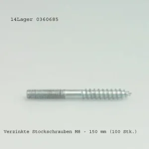Verzinkte Stockschrauben M8 - 150 mm Finale Aktion