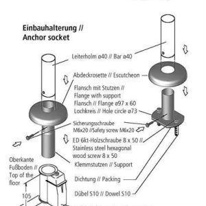 Letzte Chance Ideal Eichenwald Montageset passend für Serien 01/05/08/09/10/12/13 und 24 Ideal Leitern Einbauhalterung/Paar