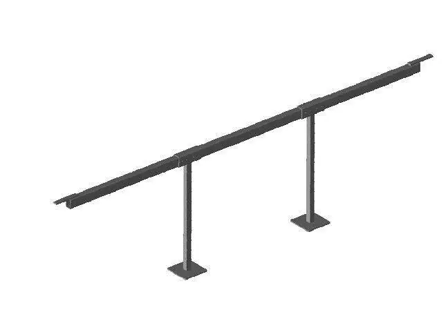 Garantierte Lieferung Bieri Schneeträger Längsseite des Beckens aus Aluprofilen, mit Stützfüßen SwissTop inkl. Schutzplatte Ø150 mm (PVC)