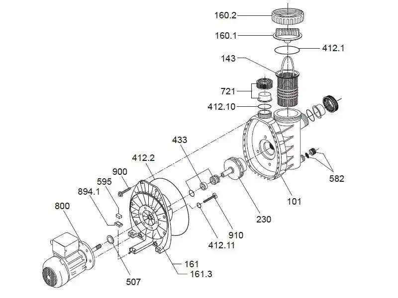 Direktkauf Speck Badu Magic Pumpenflansch mit Füßen, für Speck-Magic-Pumpe 4, 6 und 8