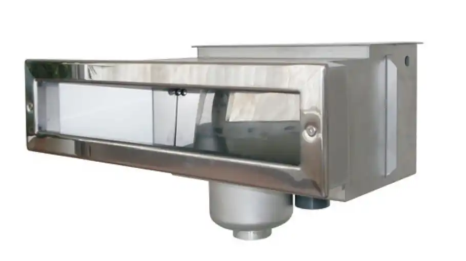 Direktkauf Edelstahlskimmer SLIM 5000 V4A Saugbreite 500mm inkl. Flansch+Blende