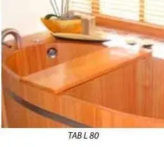 Zertifiziert Ablagebrett Tablett quer über die Wanne, B = ca. 25 cm, L max. 80 cm