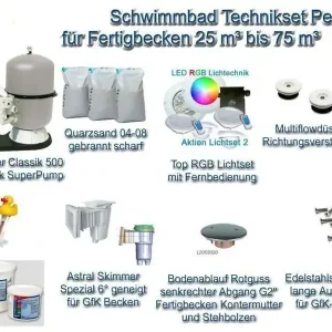 Schwimmbad Technikset Perfekt für Fertigbecken Neue Ware