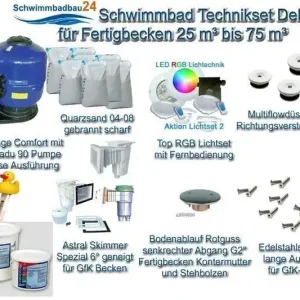 Schwimmbad Technikset DeLuxe für Fertigbecken Nur Heute