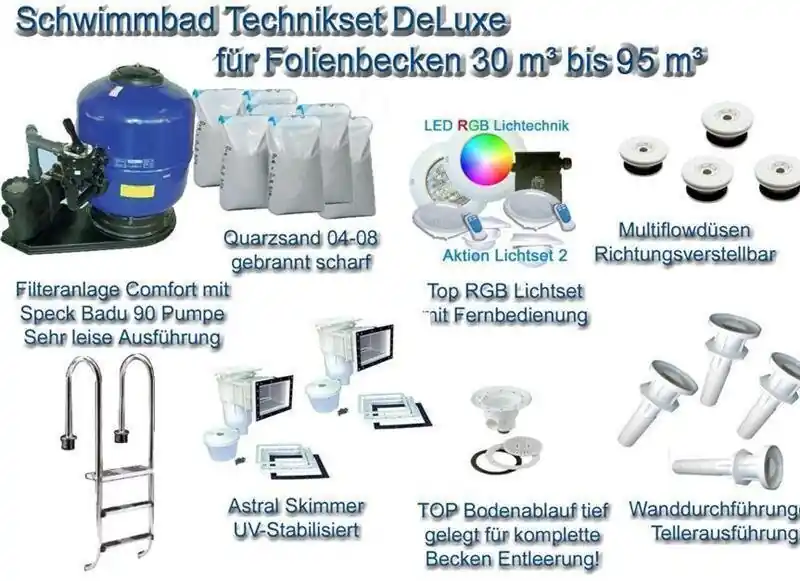 Schwimmbad Technikset DeLuxe für Folienbecken Top-Seller