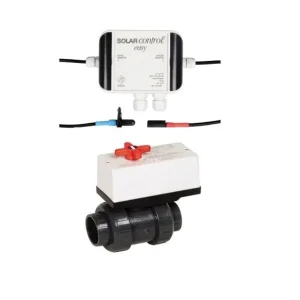 Solar-Control Easy mit 2-Wege-Kugelhahn S6 Ø 50mm und Steuerung 230V 30V Markenware