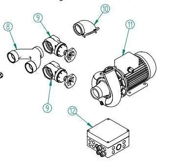 Expressversand Verschraubung Teil 2 für Massagepumpe 3 HP 1 kW