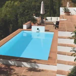 Sonderangebot BALI Sunset Pool Rechteckbecken Set EPS 30 Komplettset blau