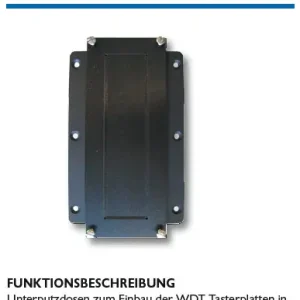 WDT Tastergehäuse 1fach Unterputzgehäuse Direkt Vom Hersteller