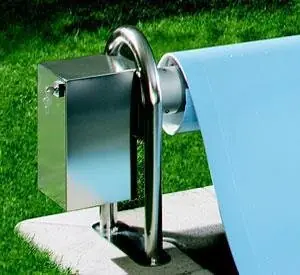 Top-Preis Bieri Ronda 2 Gewerblich Aufrollvorrichtung für Abdeckungen bis 8 x 25 m Wickelwelle in Edelstahl Ø 204 mm