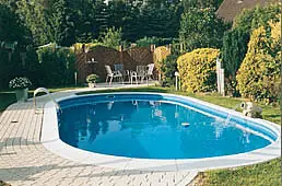 Begrenztes Angebot Schwimmbadauskleidung Ovalformbecken Höhe 1,50m Folienstärke 0,8 mm Toskana