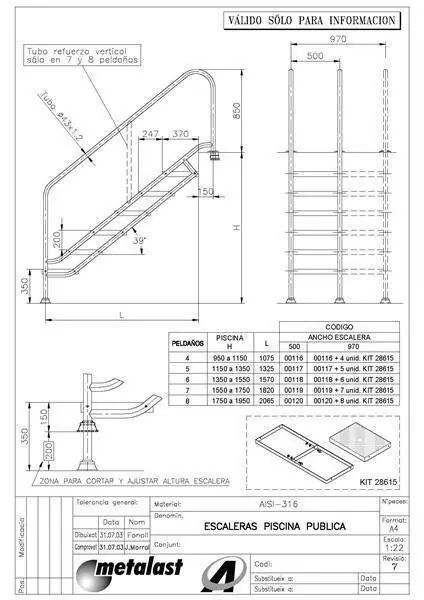 Astral Leiterstufenkit Breite 970 mm Treppe Deluxe Top-Angebot