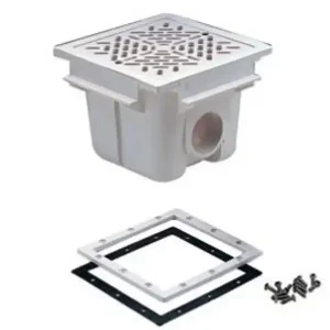 ABS Bodenablauf quadratisch 210x210mm incl. Gitter für Folie Preiswert