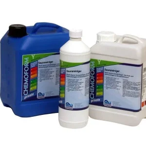 Abverkauf Chemoform Saunareiniger 1 l macht Holzliegen, Fußböden und Kunststoffoberflächen (außer Acrylglas) hygienisch sauber