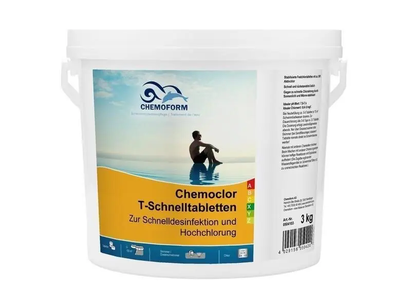 Chemoform T-Schnelltabletten 3 kg Chlor Schockchlorierung 20 g Top-Seller