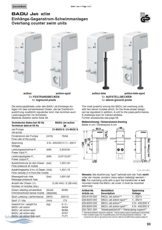 Badu Jet ACTION-Spot 400 V Front Verkleidung Rabatt