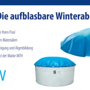 Aufblasbare Winterabdeckung SUNNY AIR mit Gummiseil Rundbecken Blau mit Seil Preisreduziert