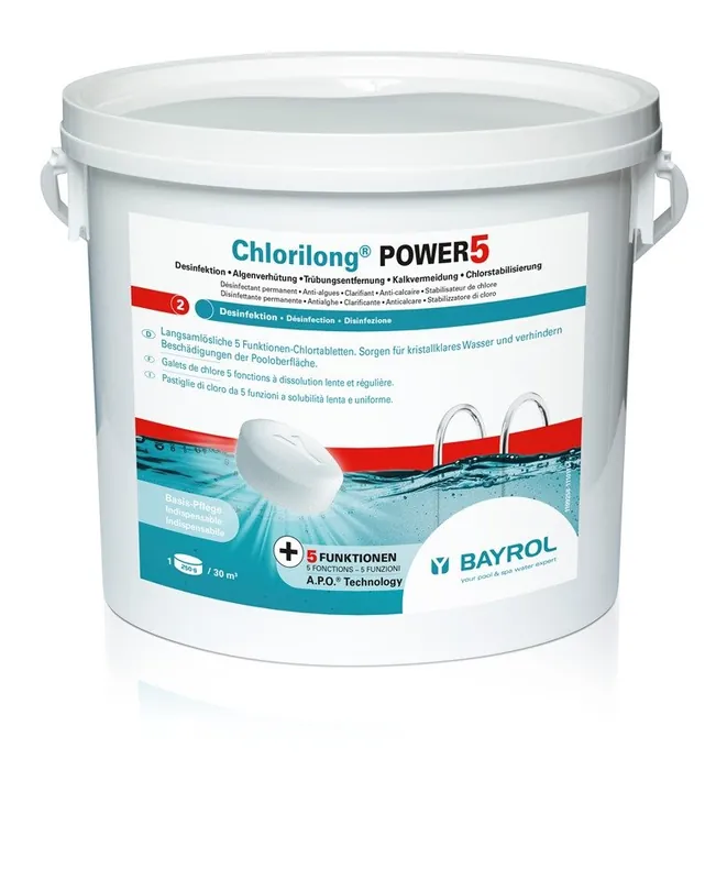 Saisonangebot Bayrol e-Chlorilong® POWER 5 Chlortablette mit Clorodor Control® Kapsel 5 Kg