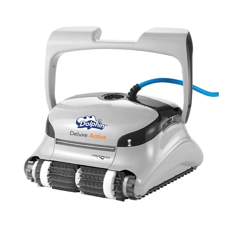 Top-Angebot Dolphin Deluxe ACTIVE Cleaner Poolroboter mit 3-fach Bürstensystem & Fernbedienung für Boden, Wand und Wasserlinie