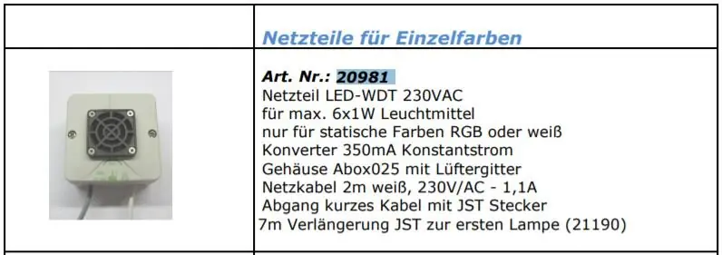 WDT Netzteil LED-WDT max. 6x1W Leuchtmittel Beliebt