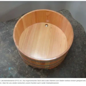 Wochenendangebot Holzbadewanne rund Lärche Ø 82 cm