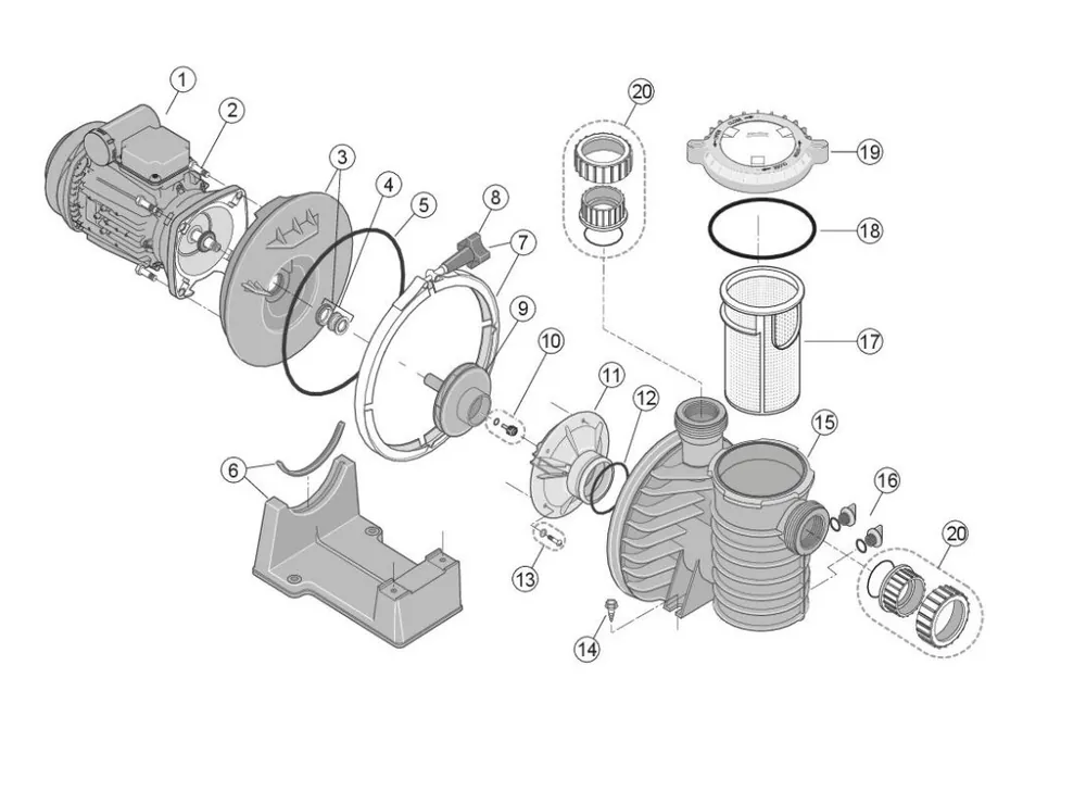 Sta-Rite Ersatzteil Laufrad Impeller für MAX-E-PRO-5P6R 1,1kW Mono und TriPhase Expressversand