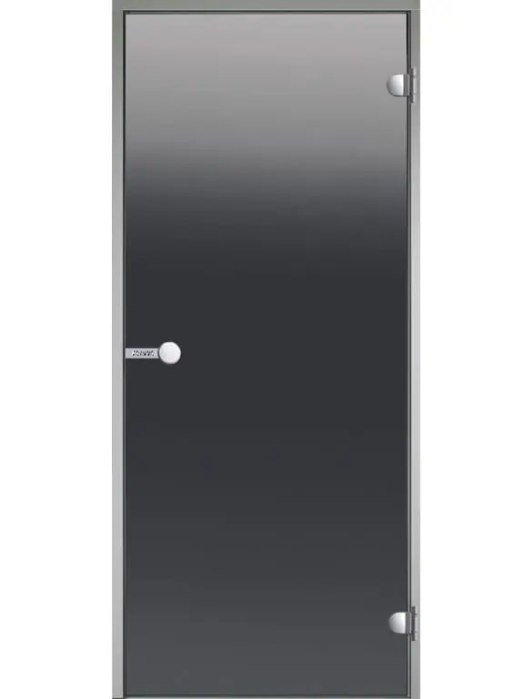 Sentiotec Harvia Dampfbad Tür mit Aluminiumrahmen 890 x 2090 mm Rahmen Aluminium grau Nur Für Kurze Zeit