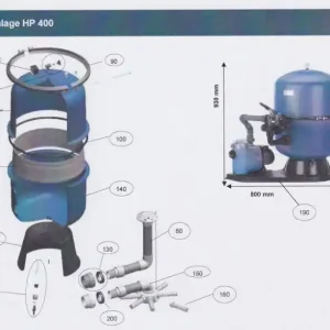 Günstig Sandfilter Kesseldurchführung 1 1/2" IG mit Manschettendichtung für Filteranlage HP 500