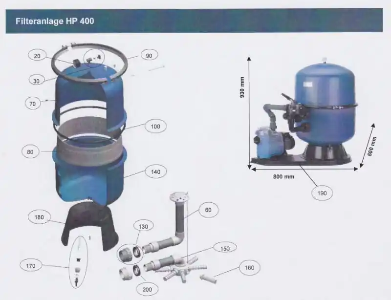 Günstig Sandfilter Kesseldurchführung 1 1/2" IG mit Manschettendichtung für Filteranlage HP 500
