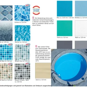 Sichere Zahlung MTH Schwimmbadfolie Blau Rundbecken Stärke 0,8mm Höhe 1,35 m