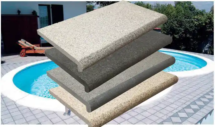 Aktion Beckenrandstein SET Granit Napoli 8-förmig Nasensteine Mega-Angebot