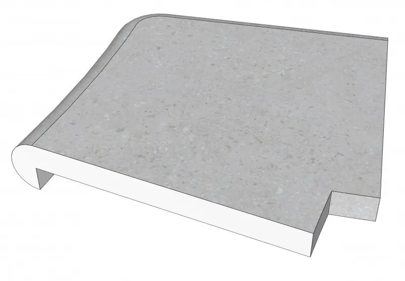 Begrenztes Angebot Beckenrandstein Granit Napoli Aussenecke Röm. Treppe R 1,50 m Rechts Nasenstein