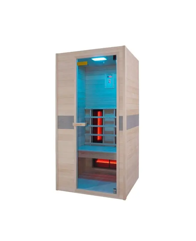 Infrarot Deluxe Wärmekabine Jade - Verschiedene Ausführungen - Volles Lichtspektrum - Farblichttherapie - MP3-Player - Bluetooth - 7 Farben LED-Beleuchtung Solange Der Vorrat Reicht